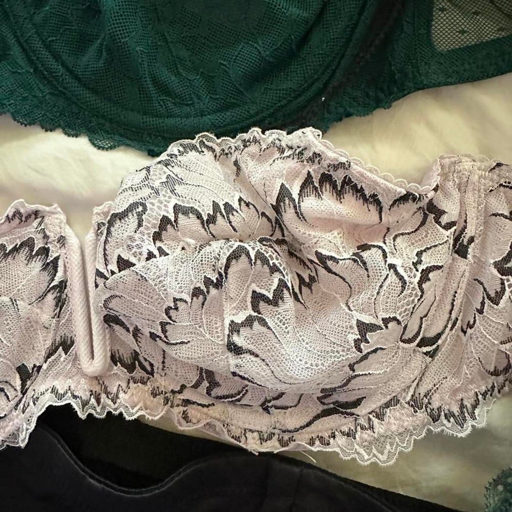 Auden Lace Underwire Bra Bundle Black Waist Band Set Green Pink 36DD, 36D comfy - Picture 5 of 8